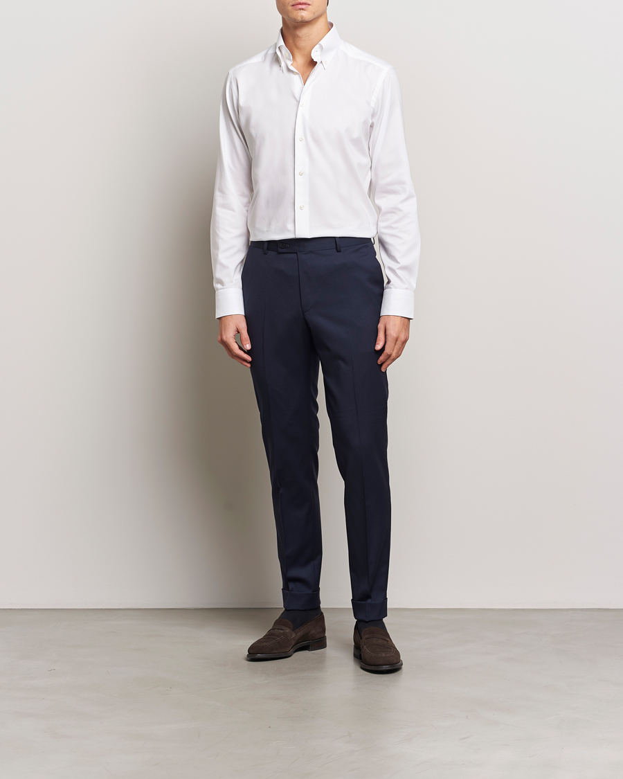 Herr | Skjortor | Eton | Slim Fit Wrinkle Free Oxford Shirt White