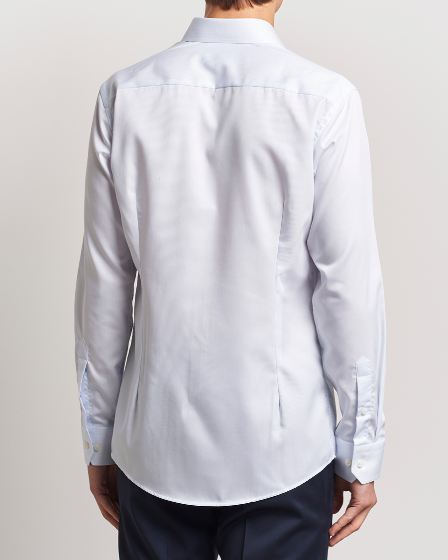 Herr | Skjortor | Eton | Slim Fit Twill Hairline Stripe Shirt Blue/White