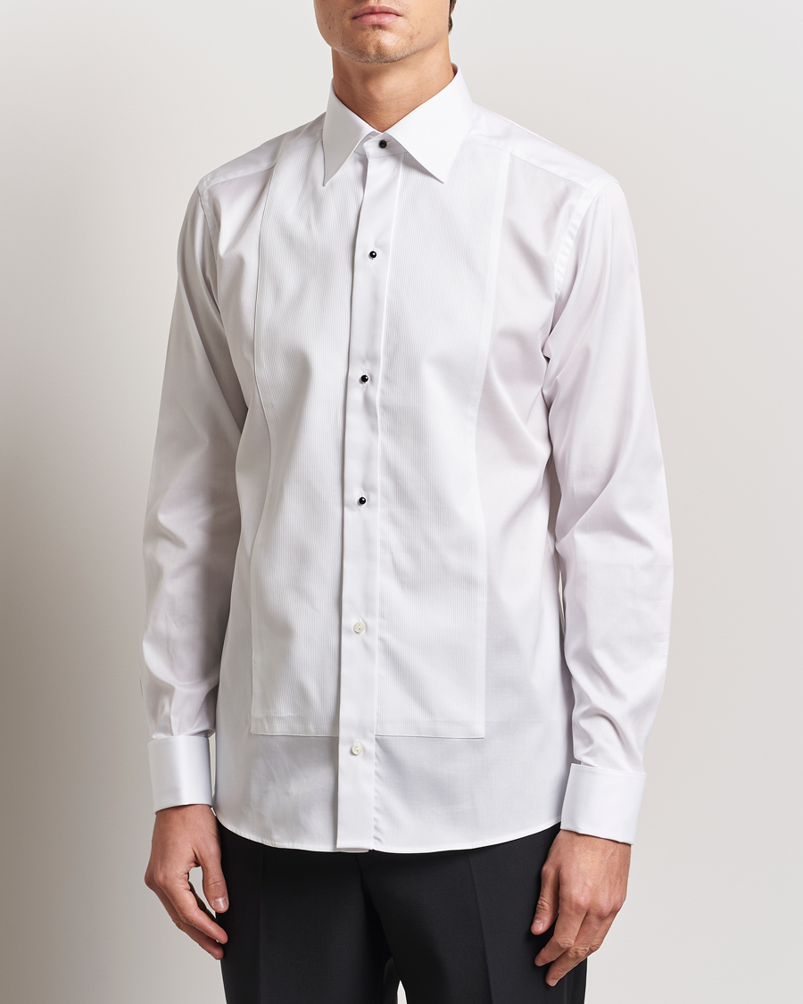 Herr | Skjortor | Eton | Slim Fit Plissé Tuxedo Shirt White