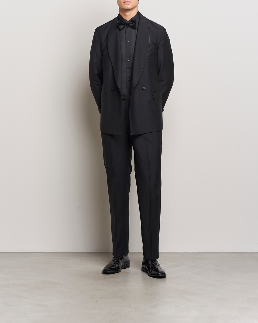 Herr | Skjortor | Eton | Slim Fit Plissé Tuxedo Shirt Black
