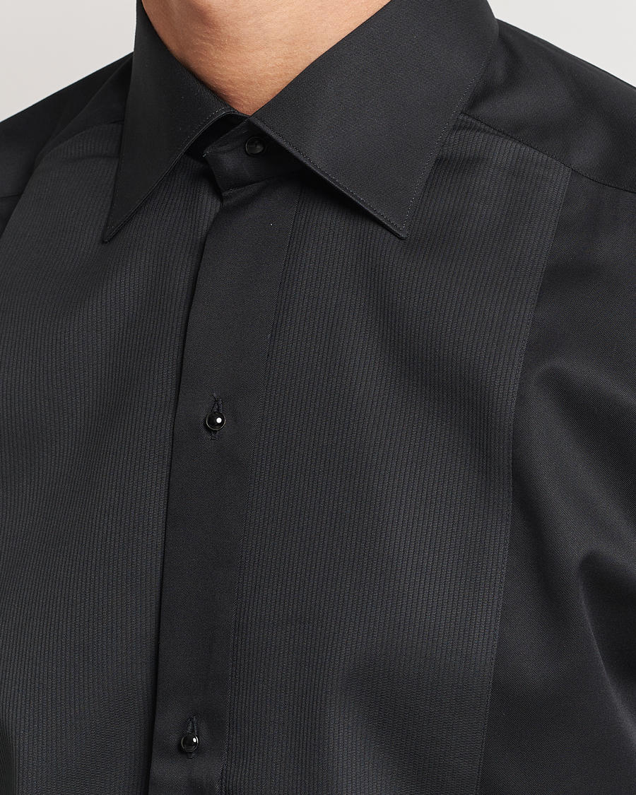Herr | Skjortor | Eton | Slim Fit Plissé Tuxedo Shirt Black