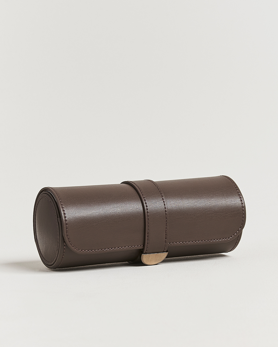 Herr | Klock- & smyckesetuin | WOLF | Triple Watch Roll Earth Coffee