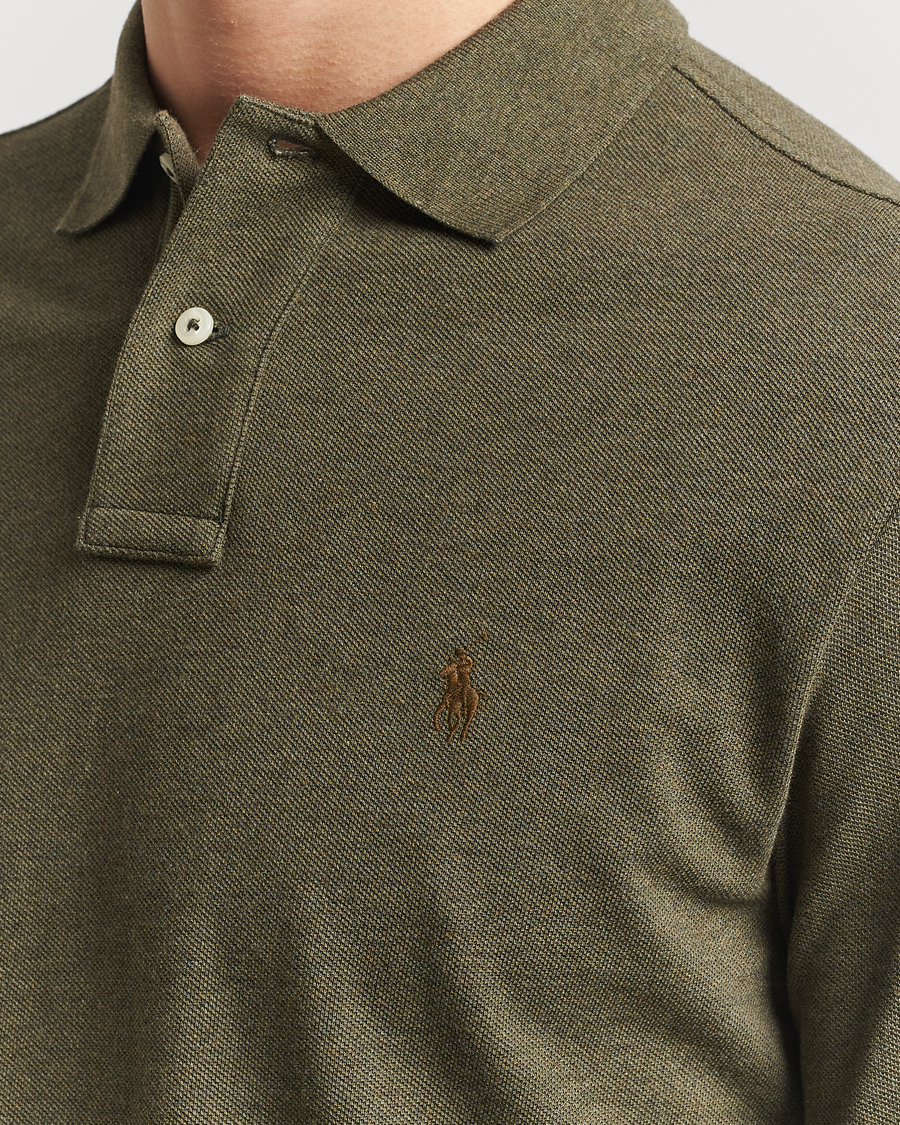 Herr | Tröjor | Polo Ralph Lauren | Custom Slim Fit Long Sleeve Polo Service Green