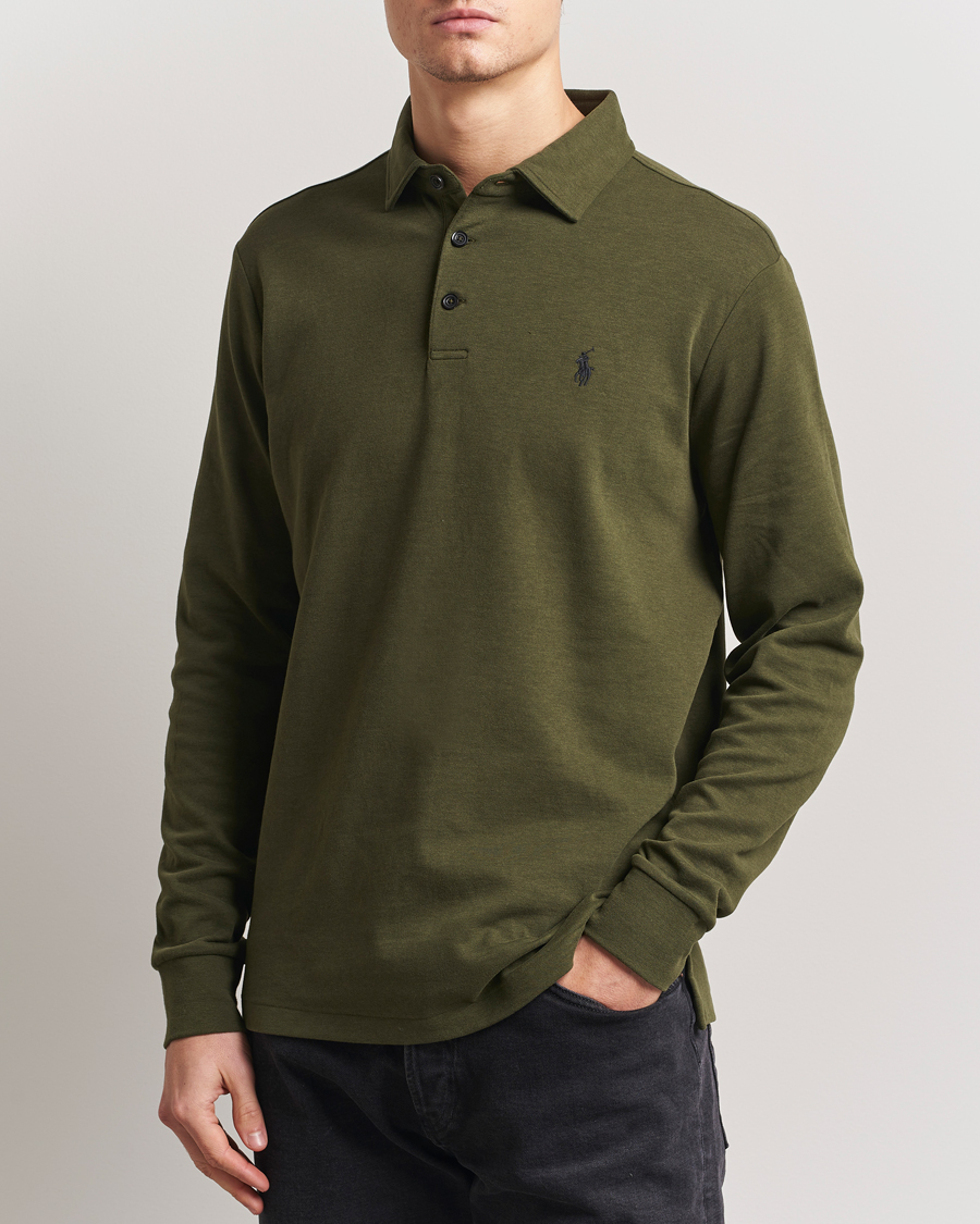Herr | Pikéer | Polo Ralph Lauren | Double Knit Long Sleeve Polo Armadillo