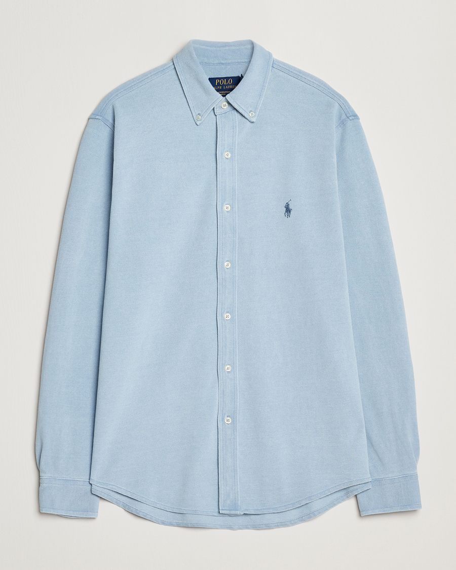 Herr | Skjortor | Polo Ralph Lauren | Featherweight Mesh Shirt Light Indigo