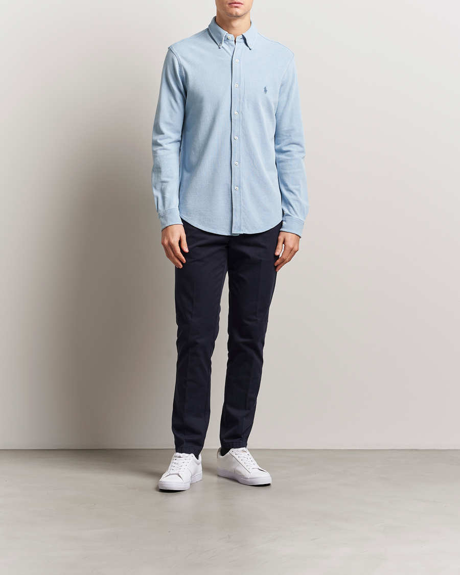 Herr | Skjortor | Polo Ralph Lauren | Featherweight Mesh Shirt Light Indigo