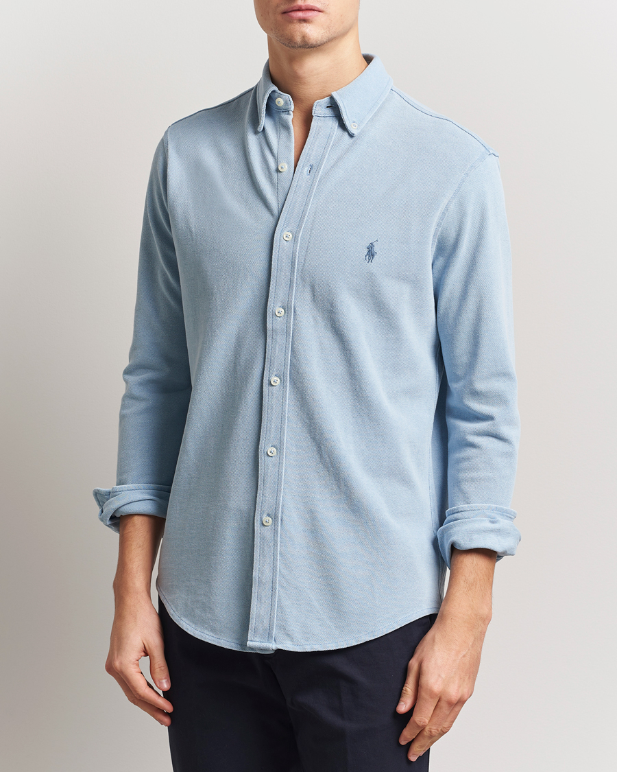 Herr | Skjortor | Polo Ralph Lauren | Featherweight Mesh Shirt Light Indigo