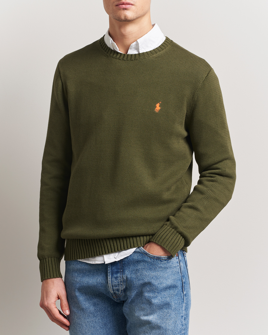 Herr | Tröjor | Polo Ralph Lauren | Cotton Crew Neck Sweater New Olive
