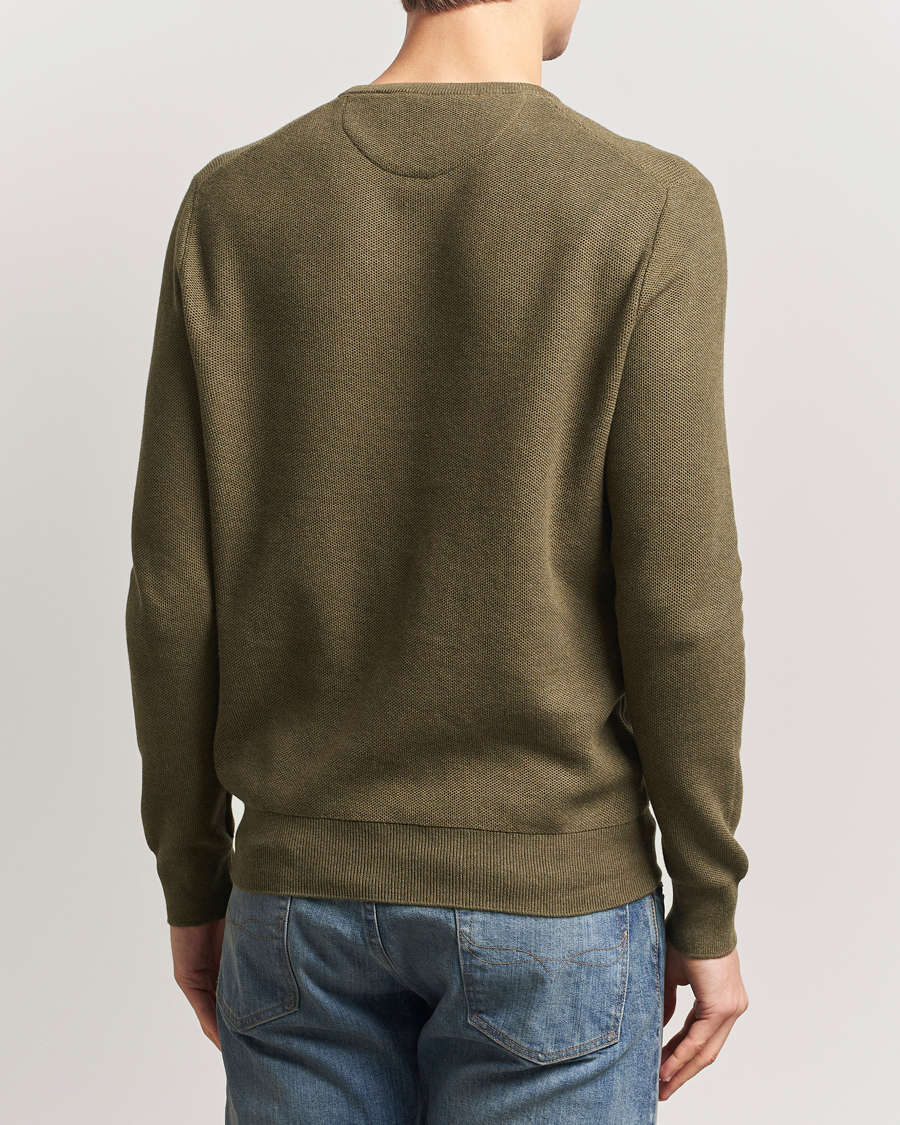 Herr | Tröjor | Polo Ralph Lauren | Textured Cotton Crew Neck Sweater Cargo Olive Heather