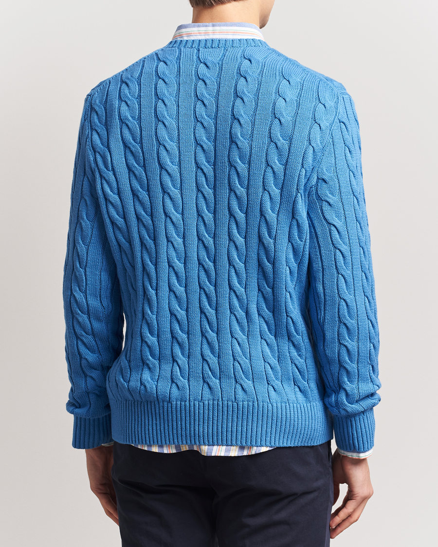 Herr | Tröjor | Polo Ralph Lauren | Cotton Cable Pullover Blue Orbit