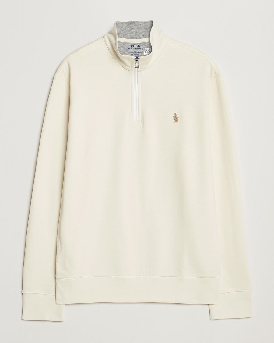 Herr | Tröjor | Polo Ralph Lauren | Double Knit Half-Zip Sweater Parchment Cream
