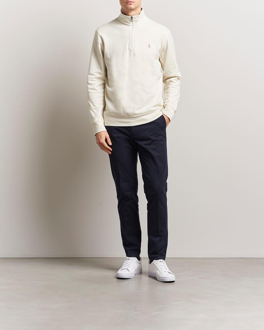 Herr | Tröjor | Polo Ralph Lauren | Double Knit Half-Zip Sweater Parchment Cream