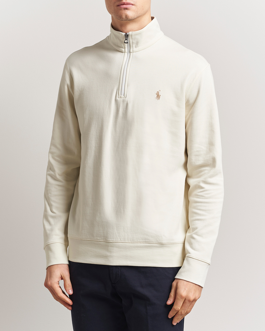 Herr | Tröjor | Polo Ralph Lauren | Double Knit Half-Zip Sweater Parchment Cream