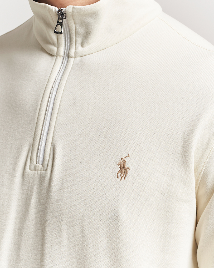 Herr | Tröjor | Polo Ralph Lauren | Double Knit Half-Zip Sweater Parchment Cream