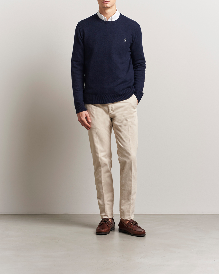 Herr | Tröjor | Polo Ralph Lauren | Cotton/Wool Pullover Hunter Navy