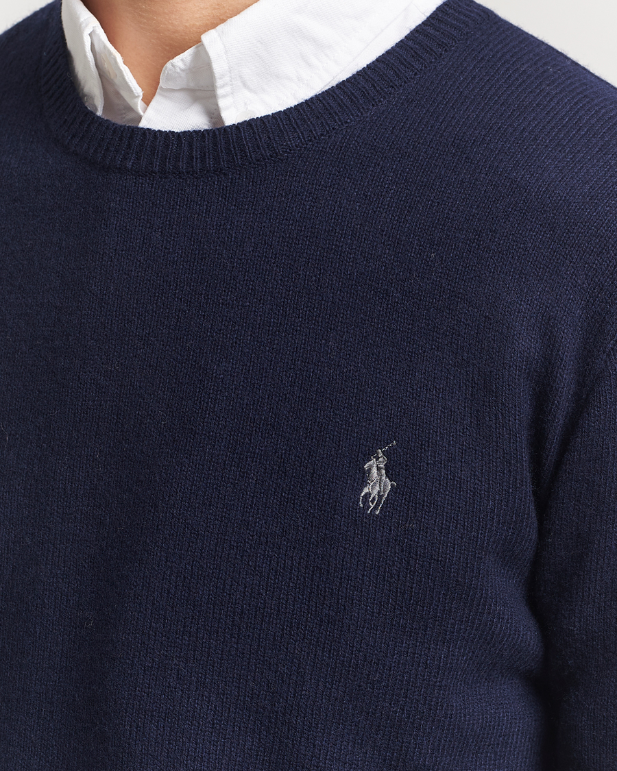 Herr | Tröjor | Polo Ralph Lauren | Cotton/Wool Pullover Hunter Navy