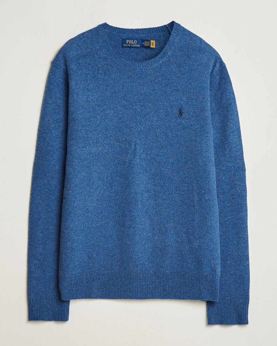Herr | Tröjor | Polo Ralph Lauren | Cotton/Wool Pullover Blue Salt Heather