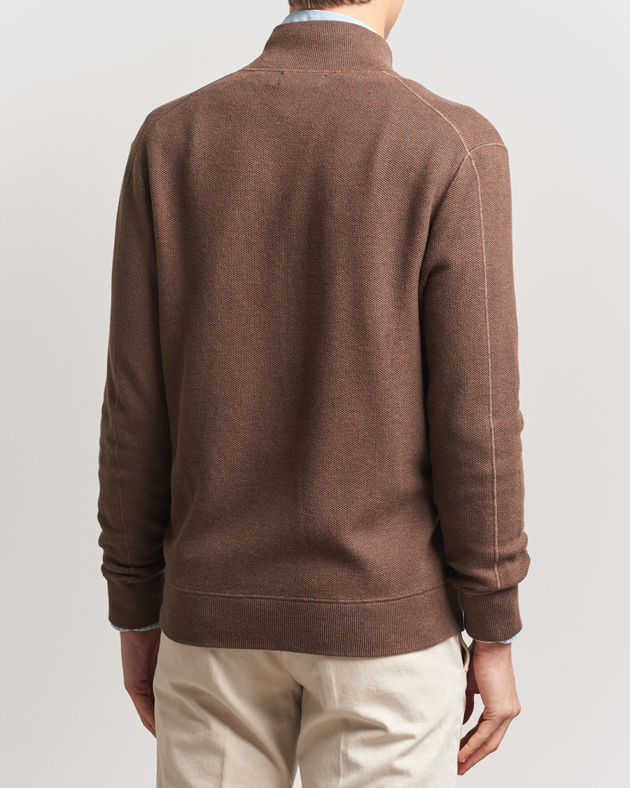 Herr | Tröjor | Polo Ralph Lauren | Textured Full-Zip Dark Roast Melange