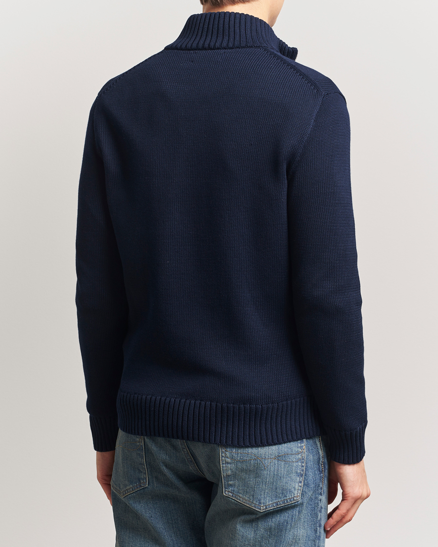 Herr | Tröjor | Polo Ralph Lauren | Cotton Pullover Half-Zip Hunter Navy
