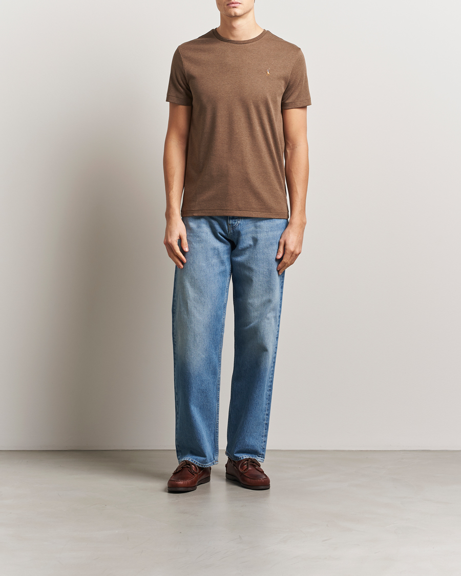 Herr | T-Shirts | Polo Ralph Lauren | Luxury Pima Cotton Crew Neck T-Shirt Cedar Heather