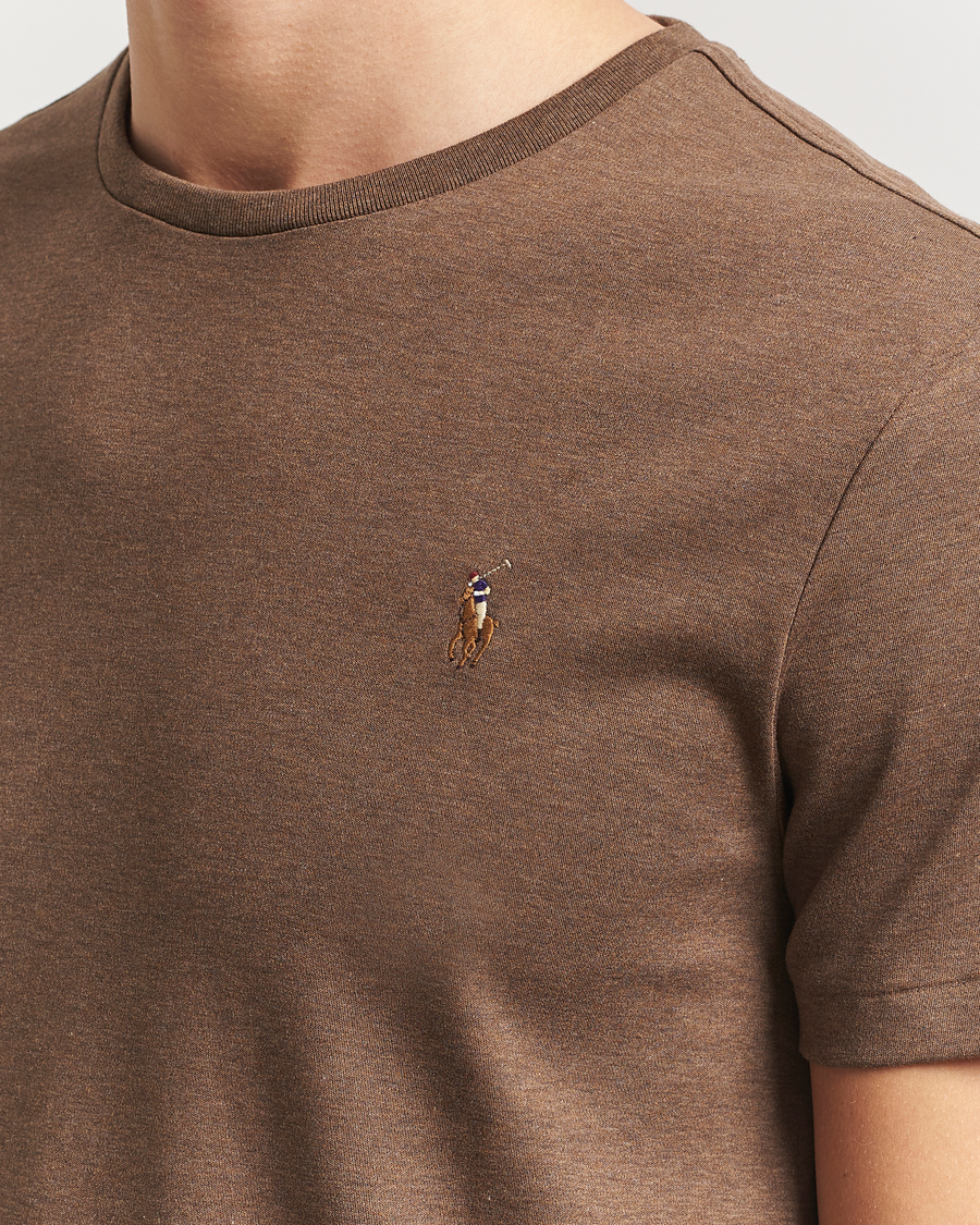 Herr | T-Shirts | Polo Ralph Lauren | Luxury Pima Cotton Crew Neck T-Shirt Cedar Heather