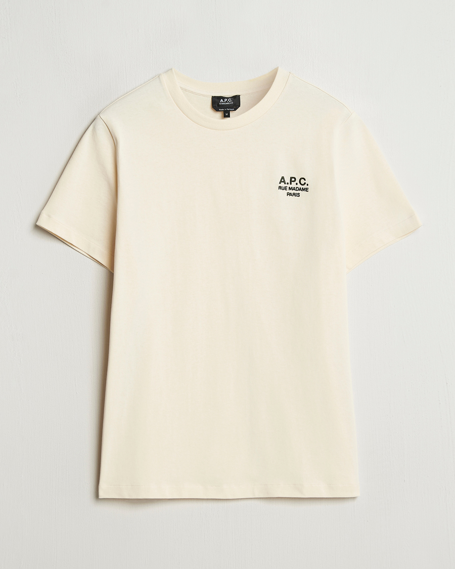 Herr | T-Shirts | A.P.C. | Rue Madame T-Shirt Ecru