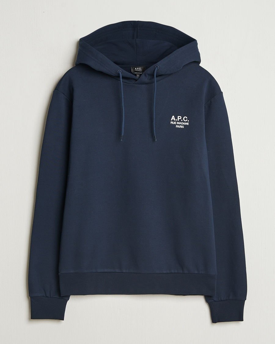 Herr | Tröjor | A.P.C. | Rue Madame Hoodie Dark Navy