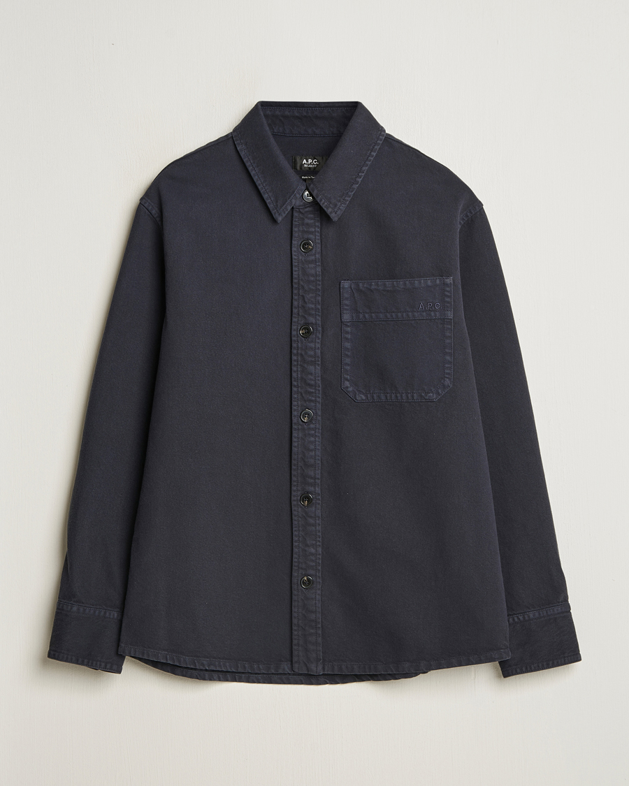Herr | Skjortor | A.P.C. | Basile Denim Overshirt Dark Navy