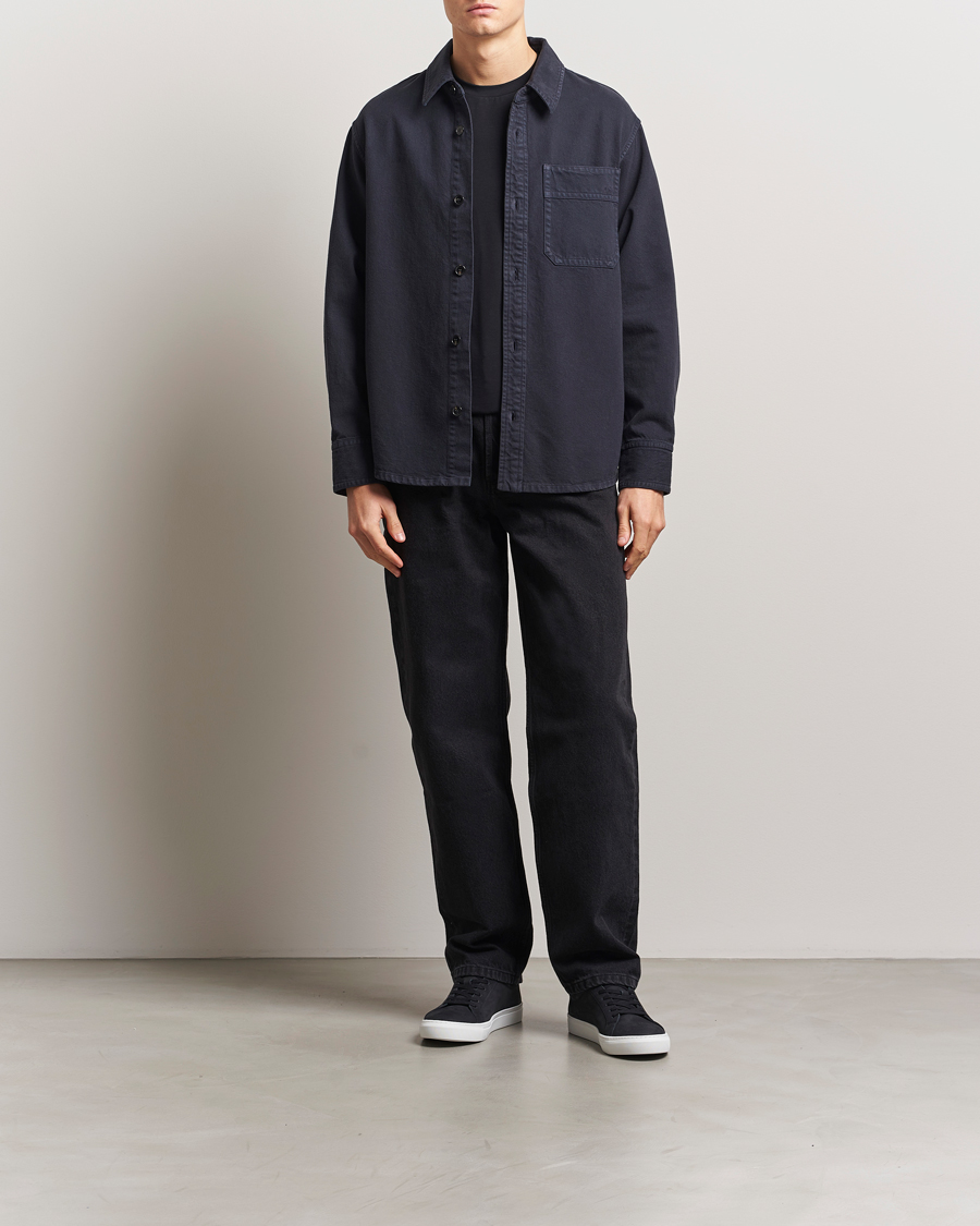 Herr | Skjortor | A.P.C. | Basile Denim Overshirt Dark Navy