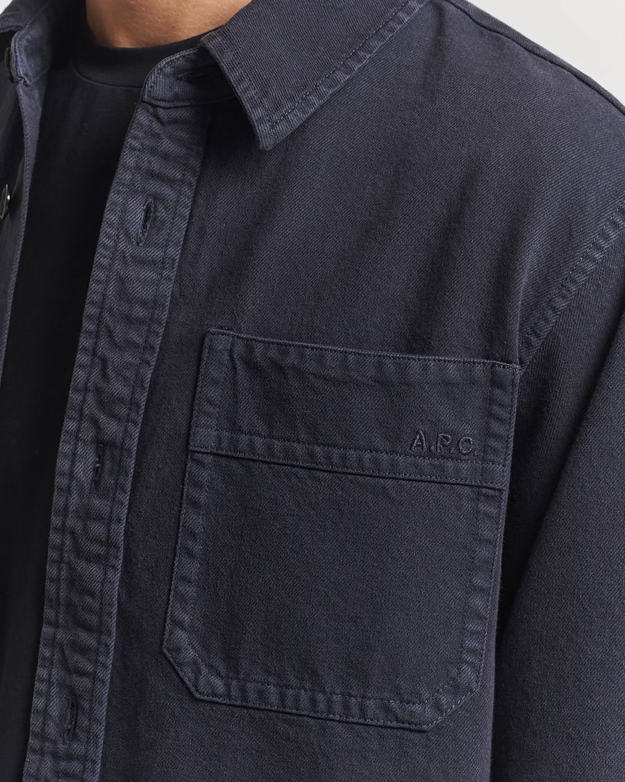 Herr | Skjortor | A.P.C. | Basile Denim Overshirt Dark Navy