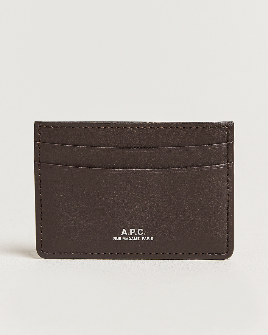 Herr | Plånböcker | A.P.C. | A.P.C.Calf Leather Card HolderDark Brown