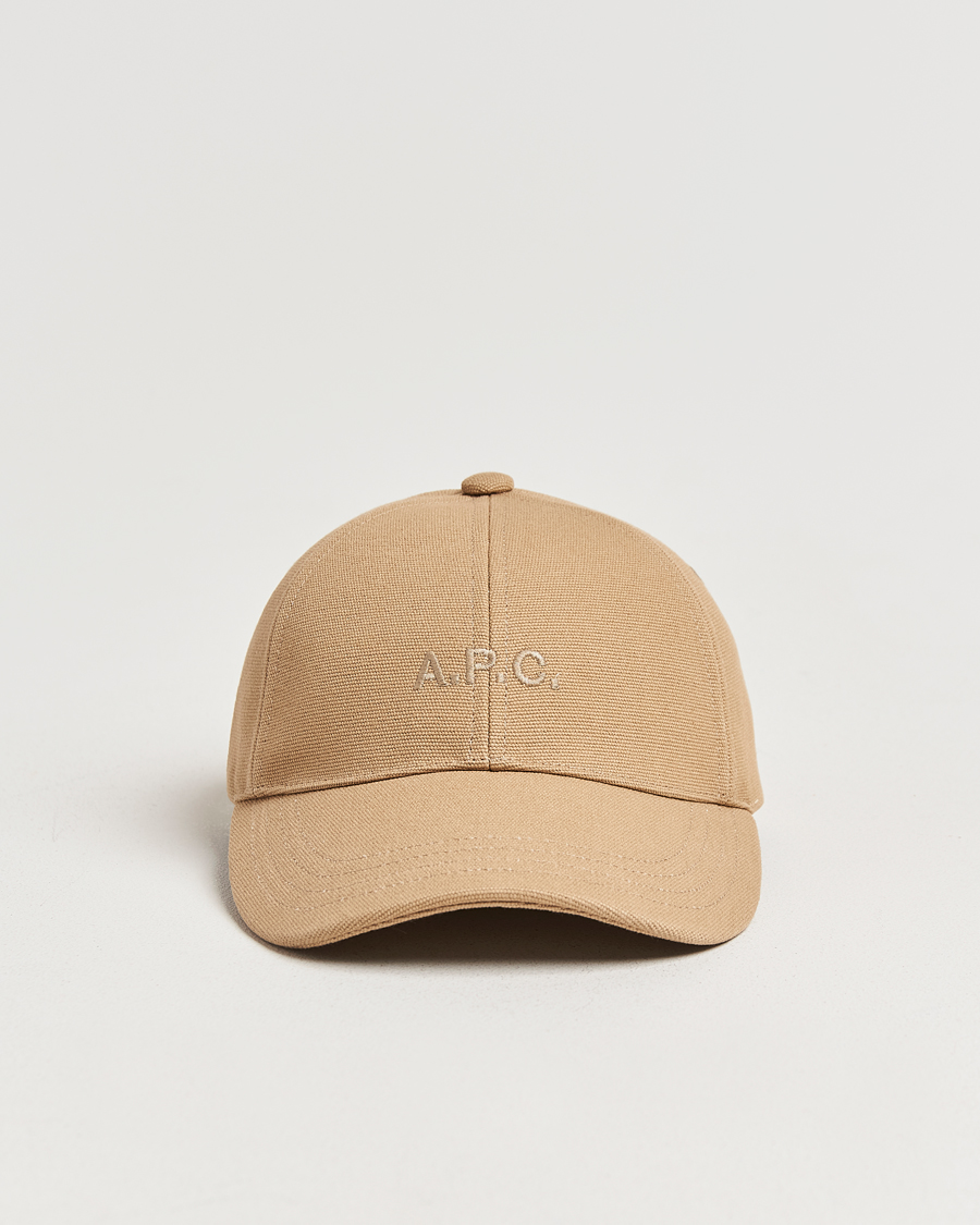 Herr | Hattar & kepsar | A.P.C. | Charlie Baseball Cap Dark Beige