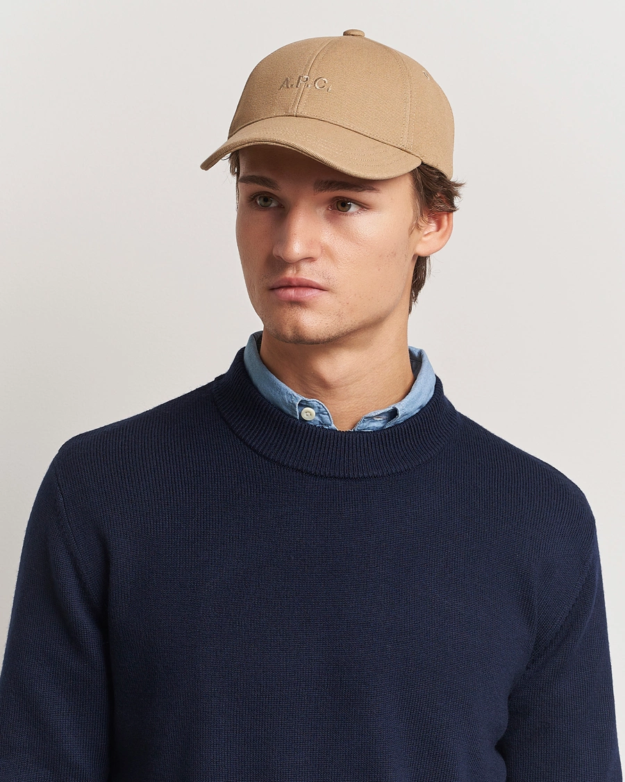 Herr | Hattar & kepsar | A.P.C. | Charlie Baseball Cap Dark Beige