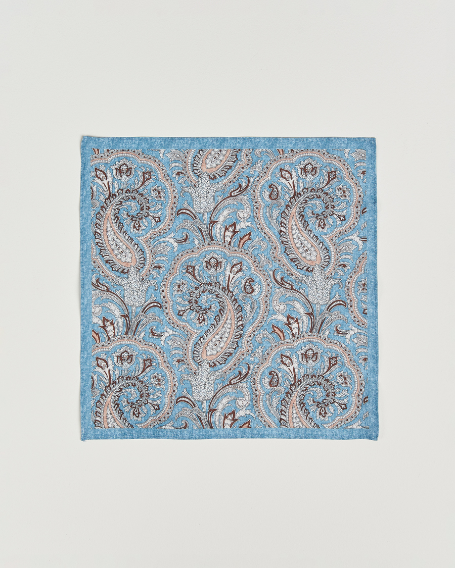 Herr | Slipsar | Amanda Christensen | Box Set Printed Silk 8cm Tie With Pocket Square Navy