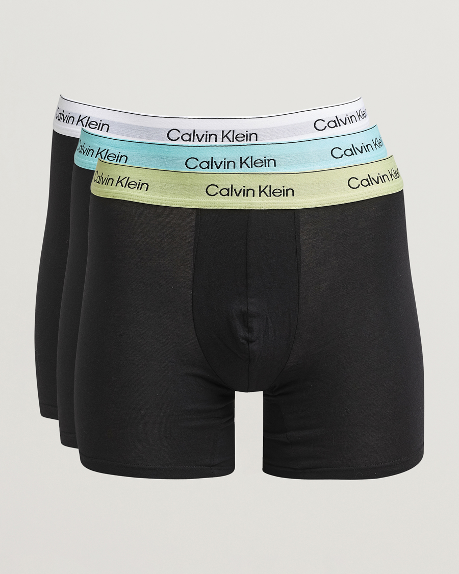 Herr | Underkläder | Calvin Klein | 3-Pack Icon Cotton Stretch Boxer Brief White/Aqua/Green
