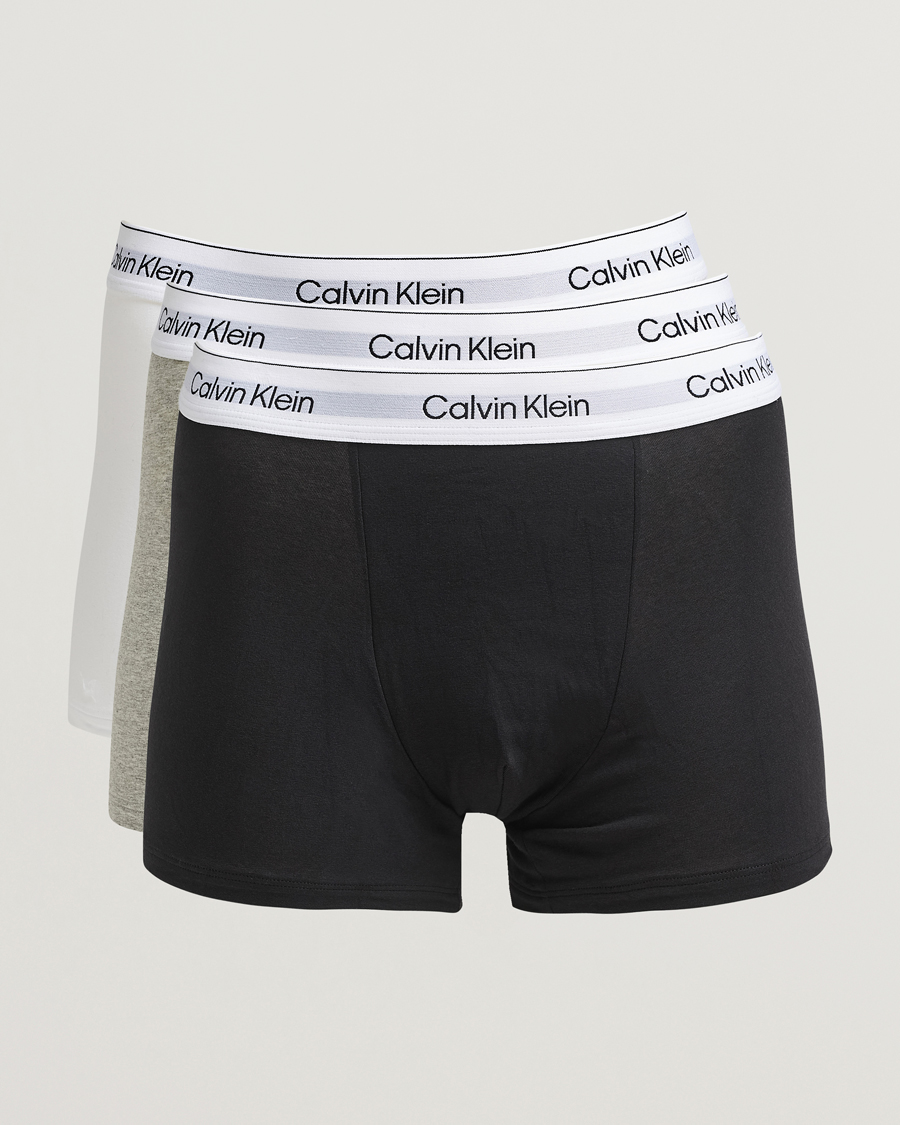 Herr | Underkläder | Calvin Klein | 3-Pack Icon Cotton Stretch Relaxed Trunk Black/White/Grey