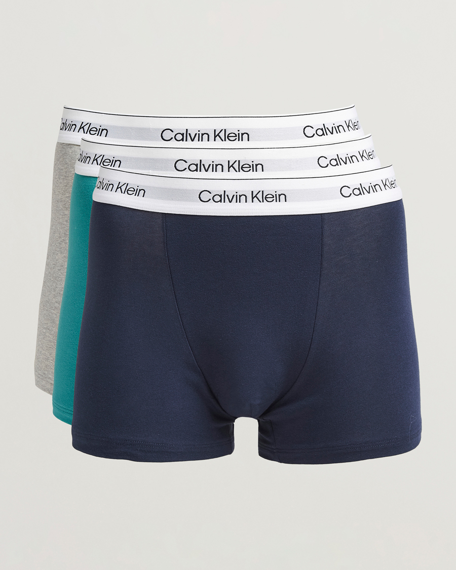 Herr | Underkläder | Calvin Klein | 3-Pack Icon Cotton Stretch Relaxed Trunk Blue/Grey/Green
