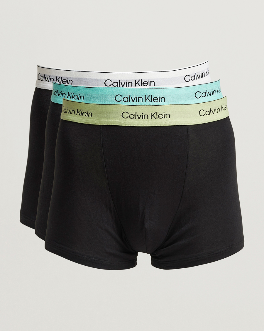 Herr | Underkläder | Calvin Klein | 3-Pack Icon Cotton Stretch Relaxed Trunk White/Aqua/Green
