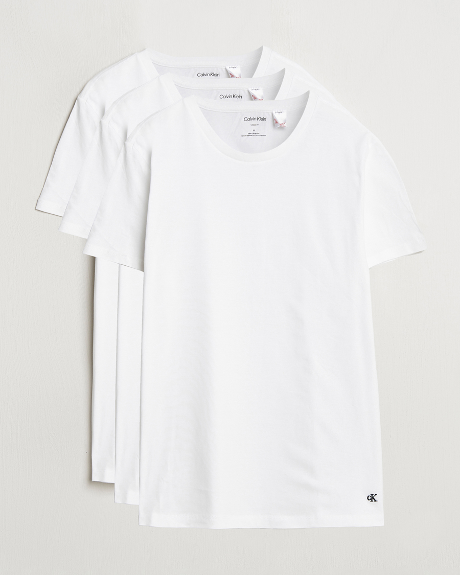 Herr | T-Shirts | Calvin Klein | 3-Pack Cotton Crew Neck T-Shirt White
