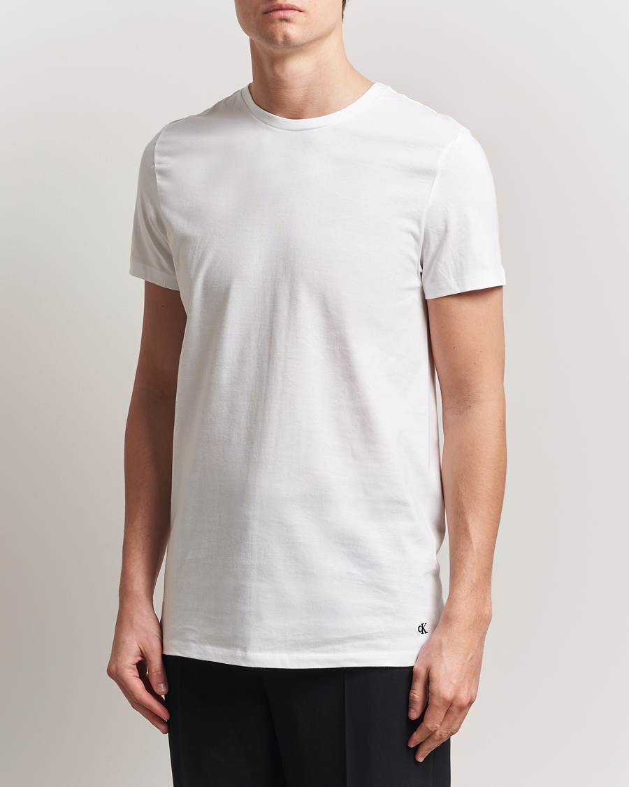 Herr | T-Shirts | Calvin Klein | 3-Pack Cotton Crew Neck T-Shirt White