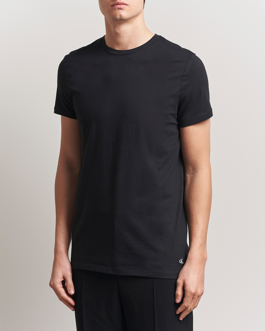 Herr | T-Shirts | Calvin Klein | 3-Pack Cotton Crew Neck T-Shirt White/Black/Grey