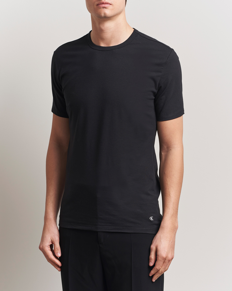 Herr | T-Shirts | Calvin Klein | 3-Pack Cotton Stretch Crew Neck T-Shirt White/Black/Grey