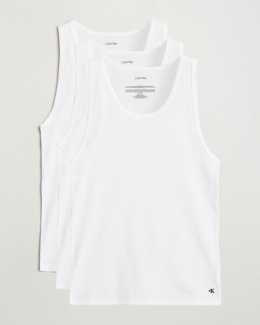 Herr | T-Shirts | Calvin Klein | 3-Pack Cotton Tank Top White