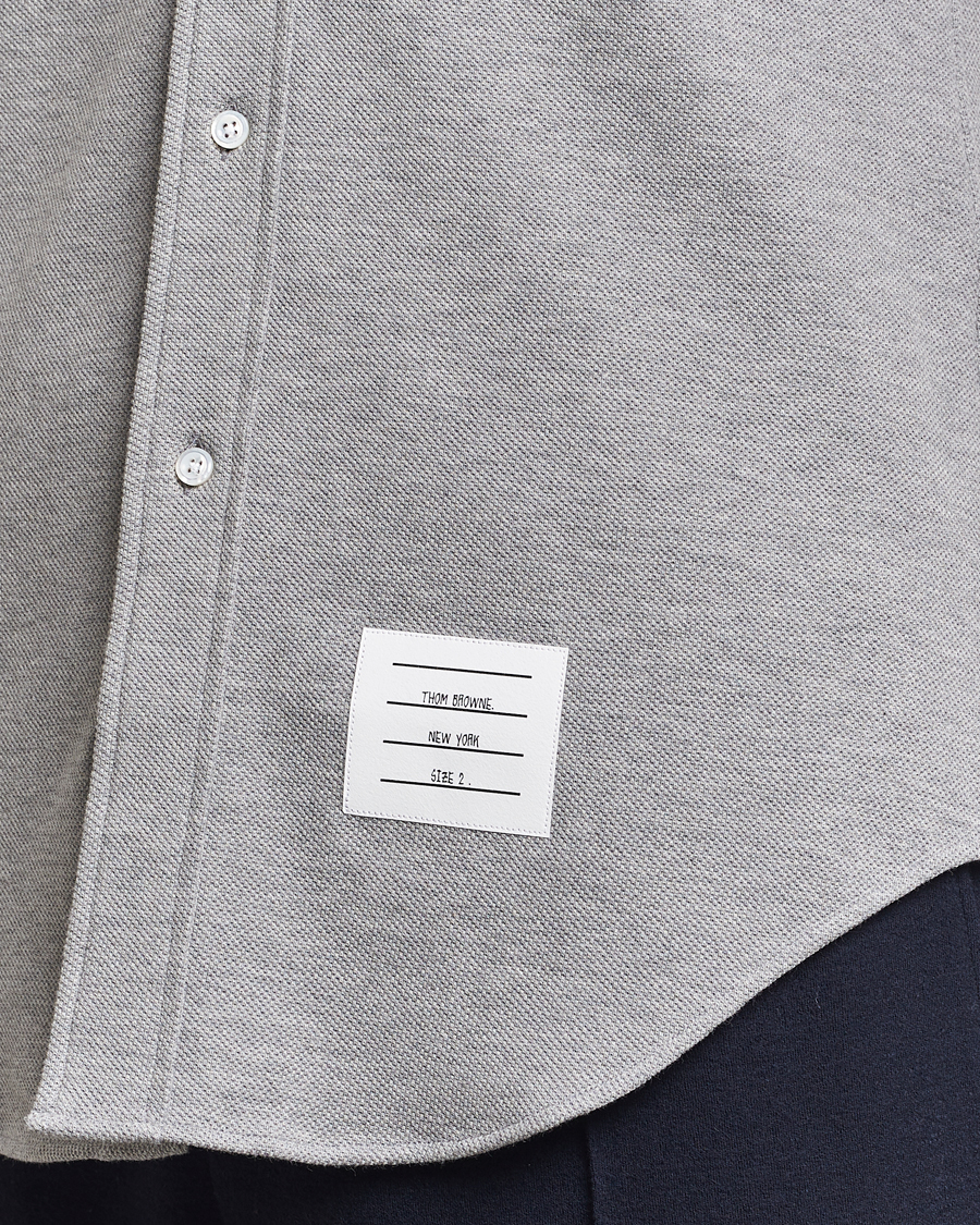 Herr | Skjortor | Thom Browne | Button Down Piquet Shirt Light Grey