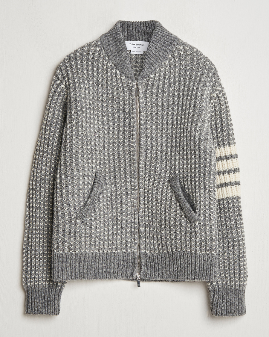 Herr | Jackor | Thom Browne | Irish Wool Bomber Jacket Medium Grey
