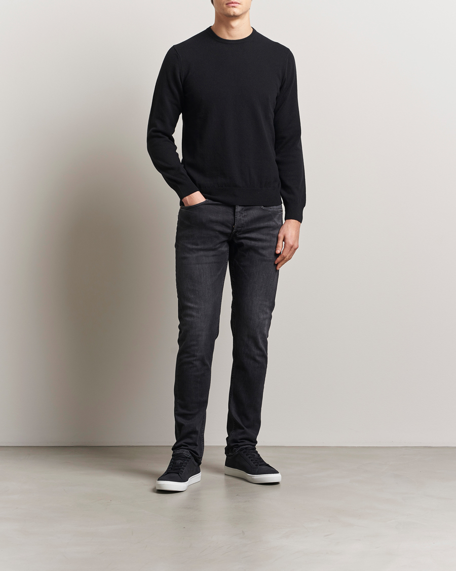 Herr | Jeans | Replay | Grover Straight Fit Stretch Jeans Washed Black