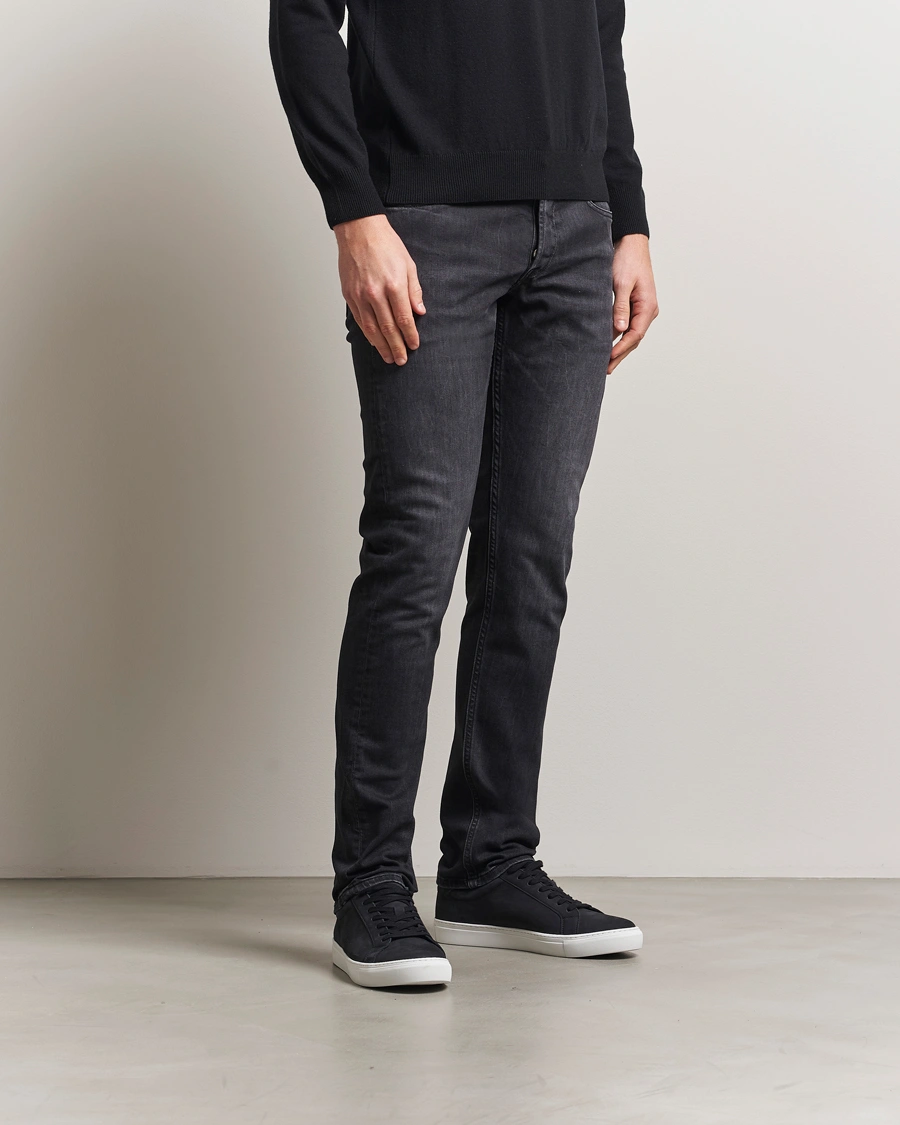 Herr | Jeans | Replay | Grover Straight Fit Stretch Jeans Washed Black