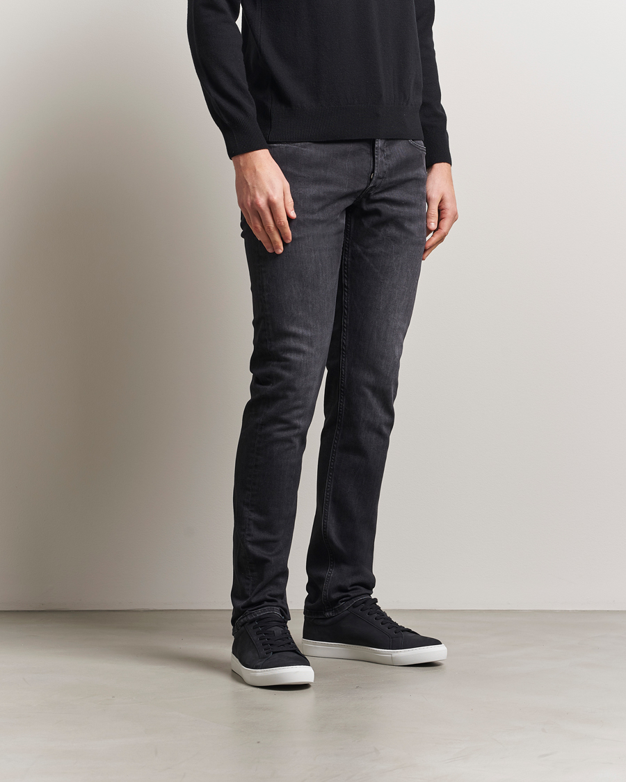 Herr | Jeans | Replay | Grover Straight Fit Stretch Jeans Washed Black