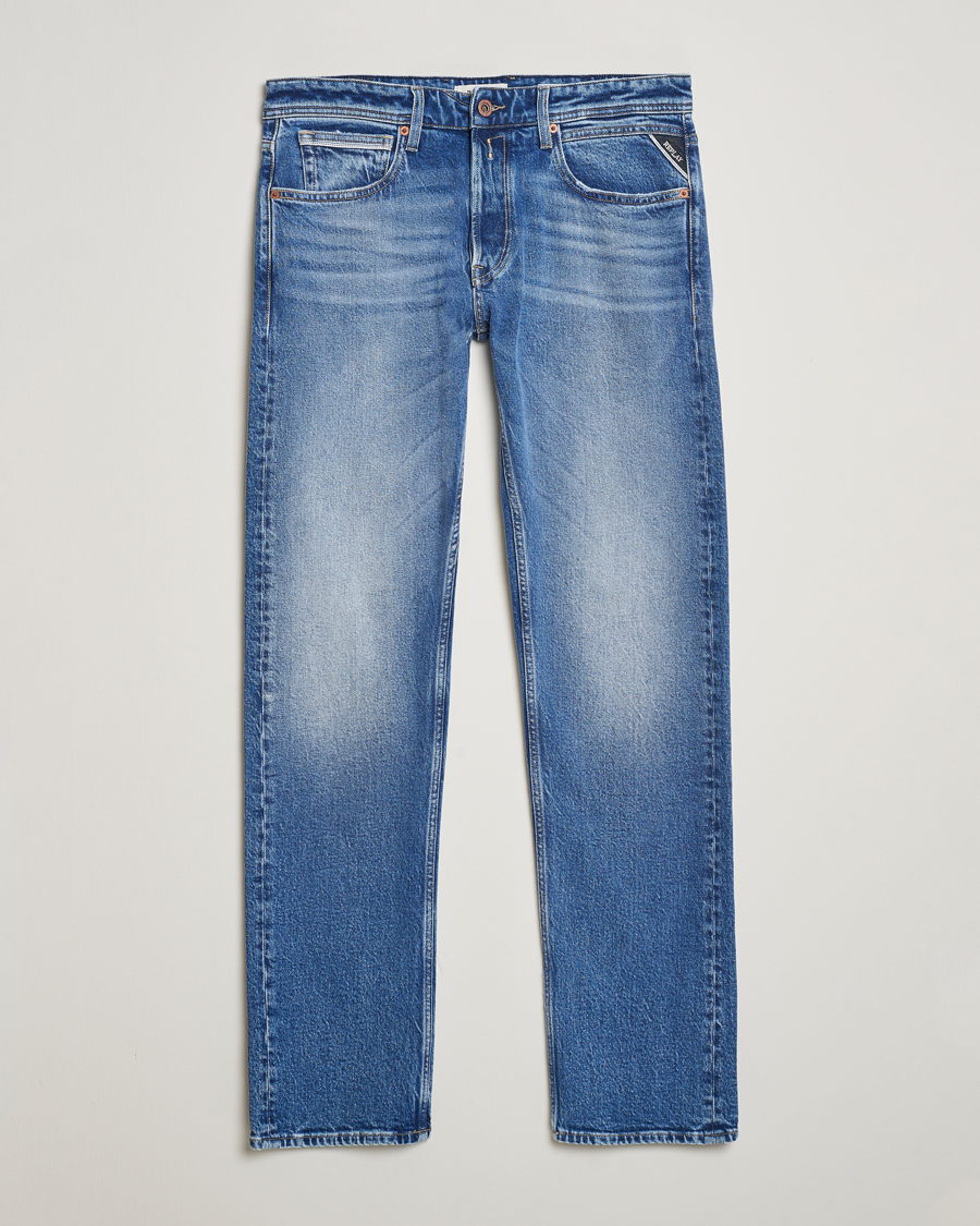 Herr | Jeans | Replay | Grover Straight Fit Original Jeans Medium Blue