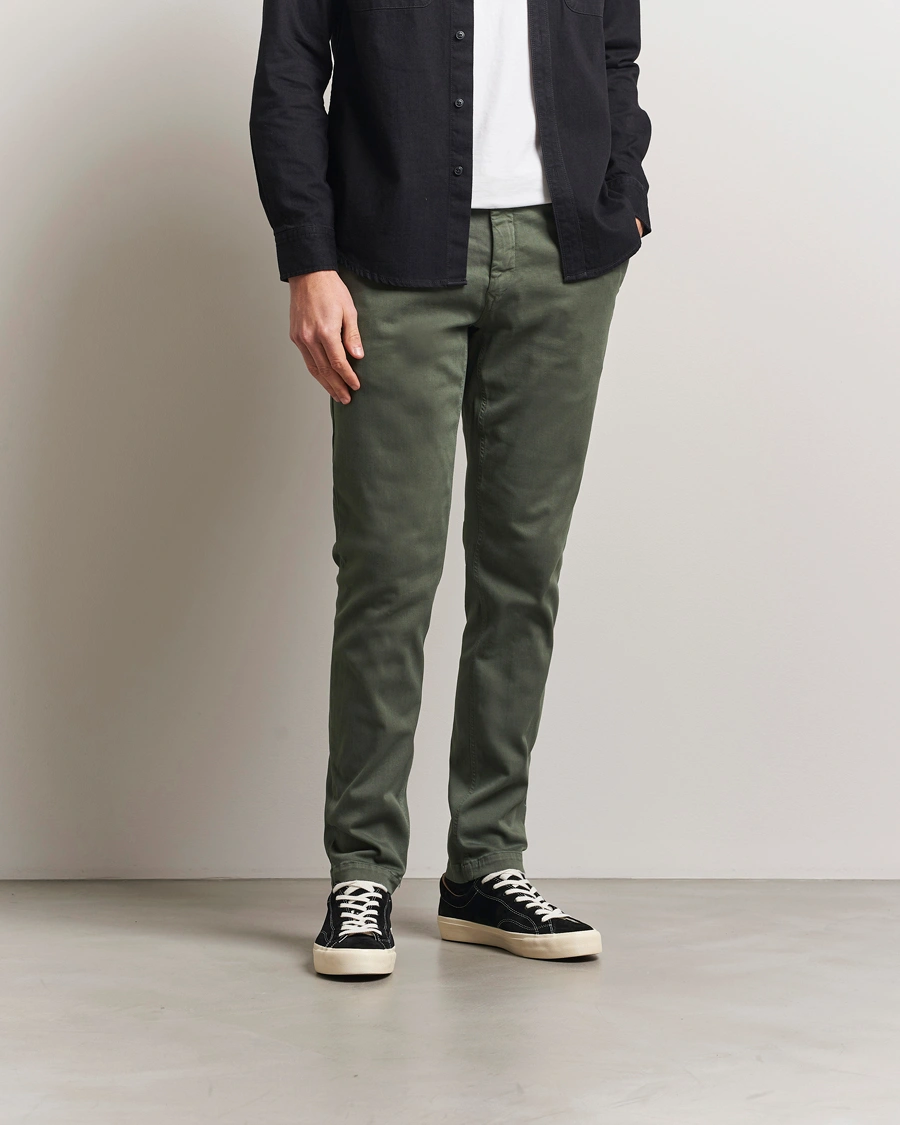 Herr | Byxor | Replay | Benni Hyperflex X-Lite Chinos Dark Green